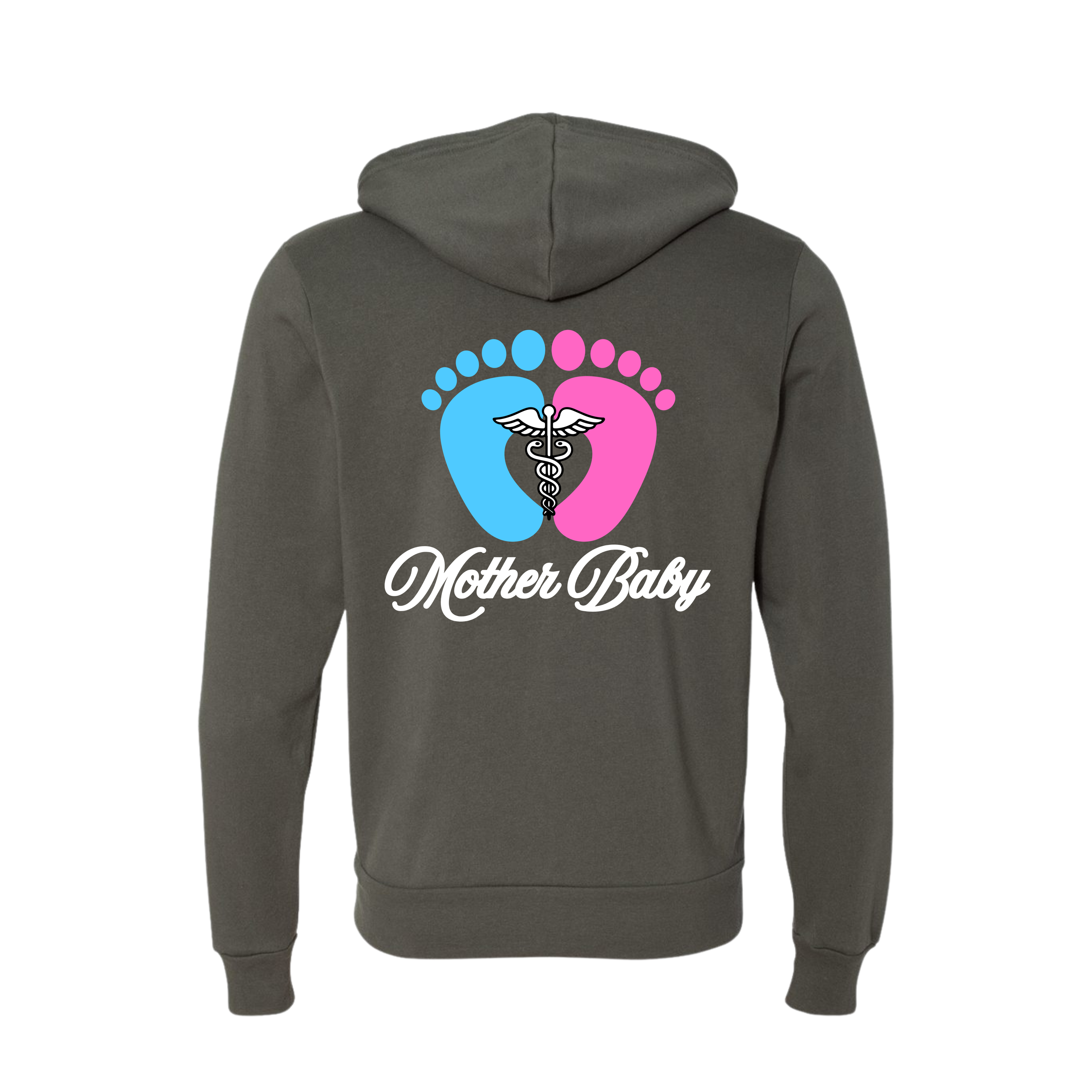 Mother Baby Postpartum Full Zip Hoodie